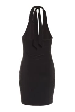 Black Halter Neck Mini Dress -Glamourista 00100038988 ZB