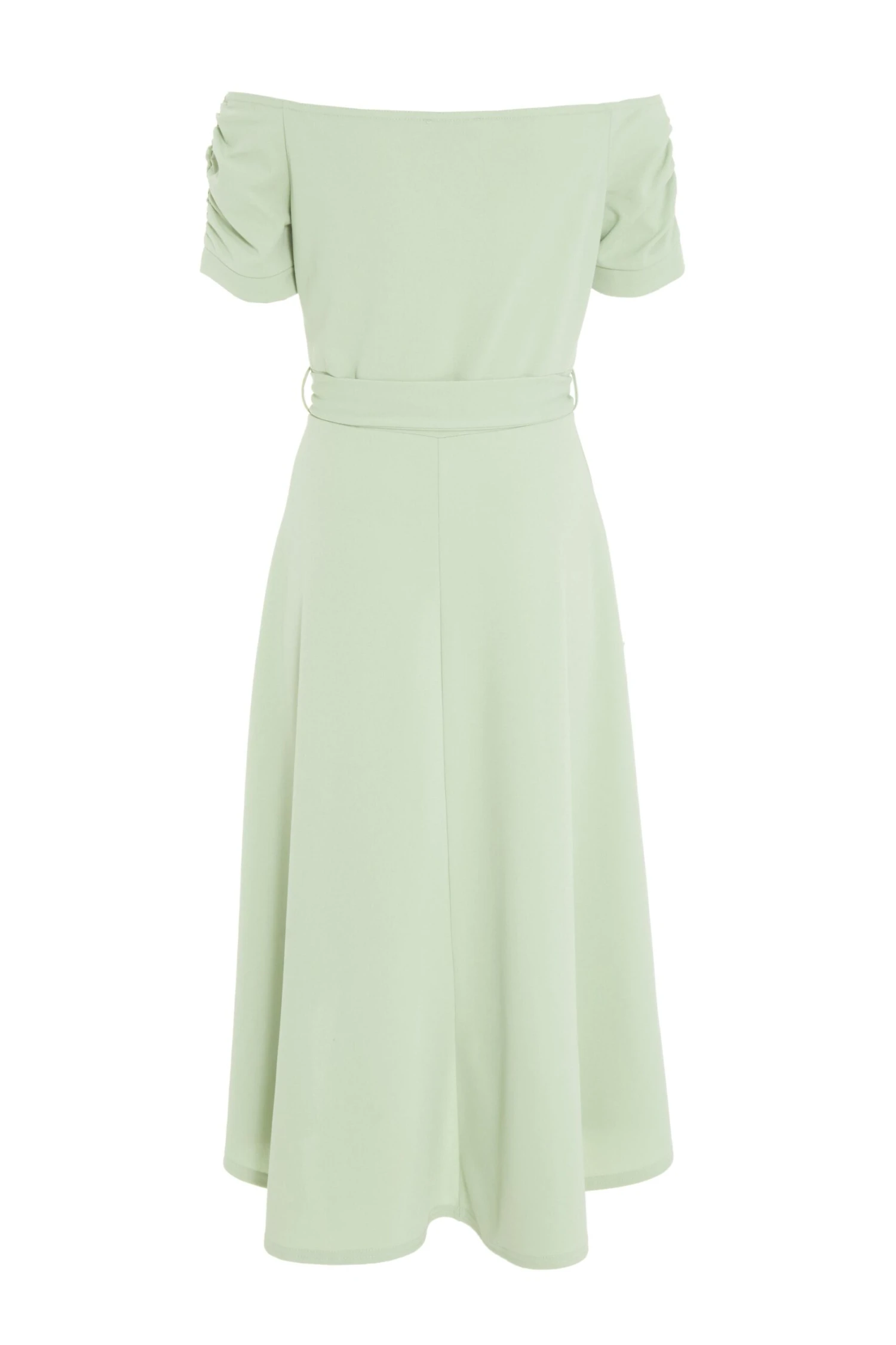 Green Bardot Dip Hem Midi Dress 5 Green Bardot Dip Hem Midi Dress - Image 5
