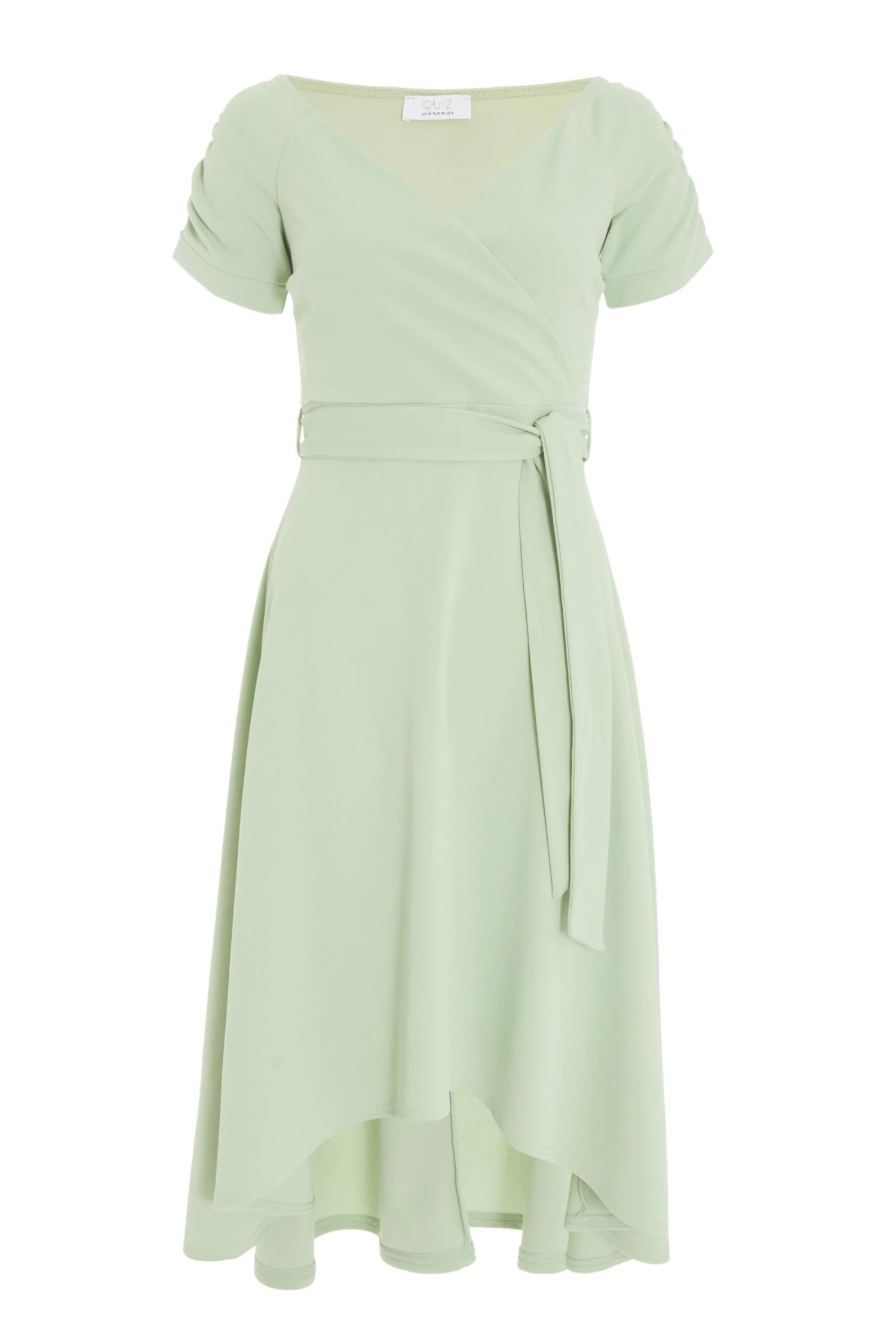 Green Bardot Dip Hem Midi Dress 1 Green Bardot Dip Hem Midi Dress