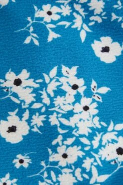 Blue Curve Ditsy Floral Midi Dress -Glamourista 00100039015 ZS