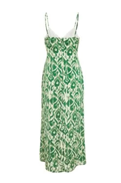 Green Aztec Print Midaxi Dress -Glamourista 00100039113 ZB