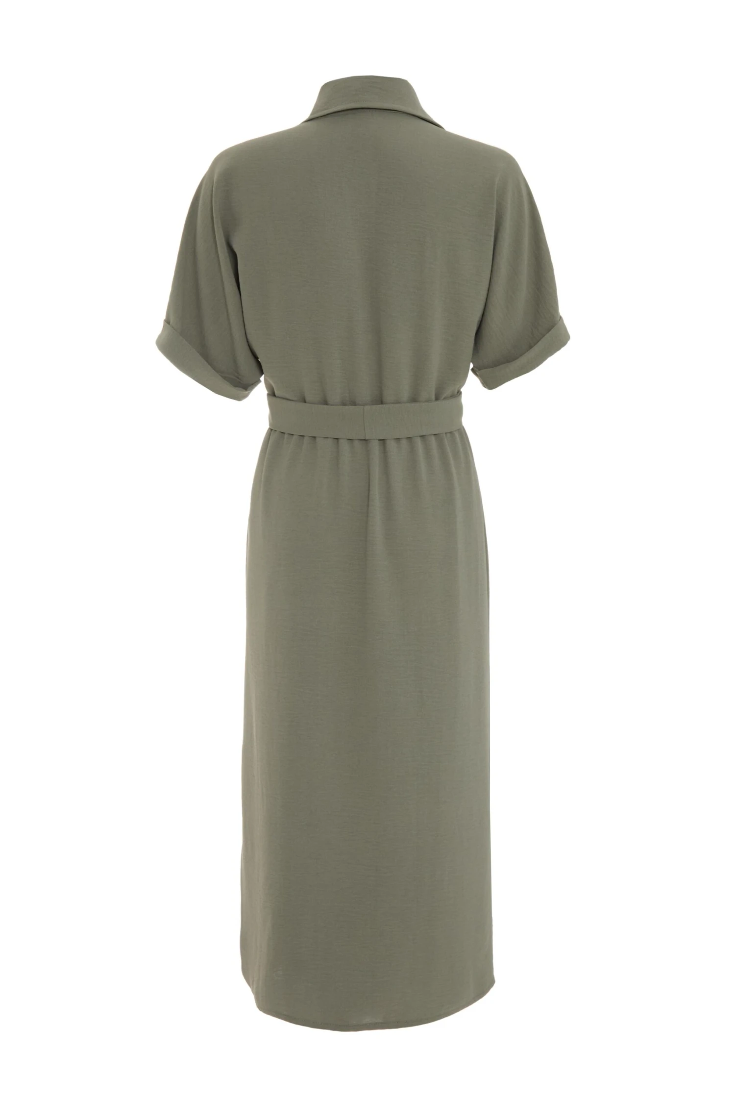 Khaki Shirt Midi Dress 5 Khaki Shirt Midi Dress - Image 5
