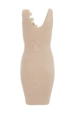 Stone Knitted Flower Mini Dress -Glamourista 00100039151 ZB