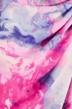 Purple Marble Ruched Midi Dress 11 Purple Marble Ruched Midi Dress -Glamourista 00100039267 ZS