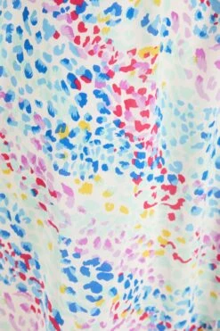 Multicoloured Animal Print Frill Sleeve Midi Dress -Glamourista 00100039292 ZS