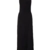 Petite Black Halterneck Textured Maxi Dress
