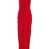 Red Buckle Strap Maxi Dress