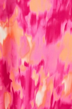 Pink Marble Tie Back Midi Dress -Glamourista 00100039473 ZS