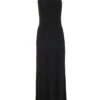 Black Halterneck Textured Maxi Dress