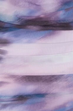 Purple Marble Print Mesh Mini Dress -Glamourista 00100039609 ZS