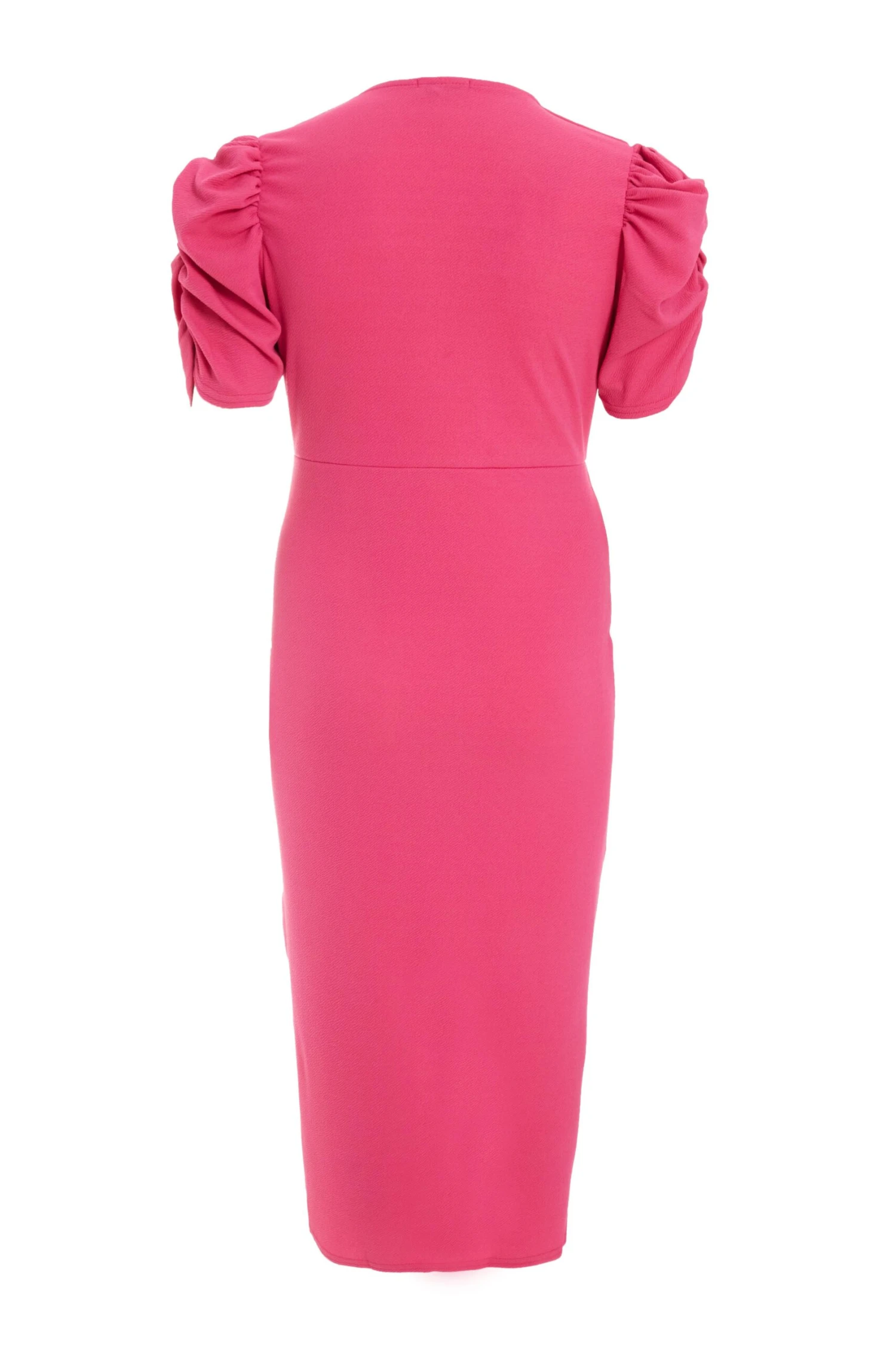 Curve Pink Wrap Midi Dress 2 Curve Pink Wrap Midi Dress - Image 2